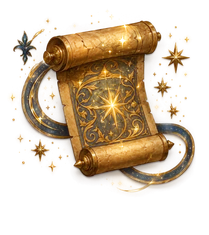 Magical scroll illustration for session events