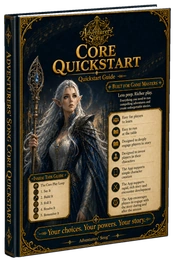 Core Quickstart hardcover book cover for Adventurers' Song