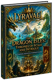 Lyravael The Dragon Isles Thrones of Scale and Intrigue hardcover book cover