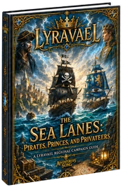 Lyravael The Sea Lanes Pirates Princes and Privateers hardcover book cover